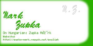 mark zupka business card